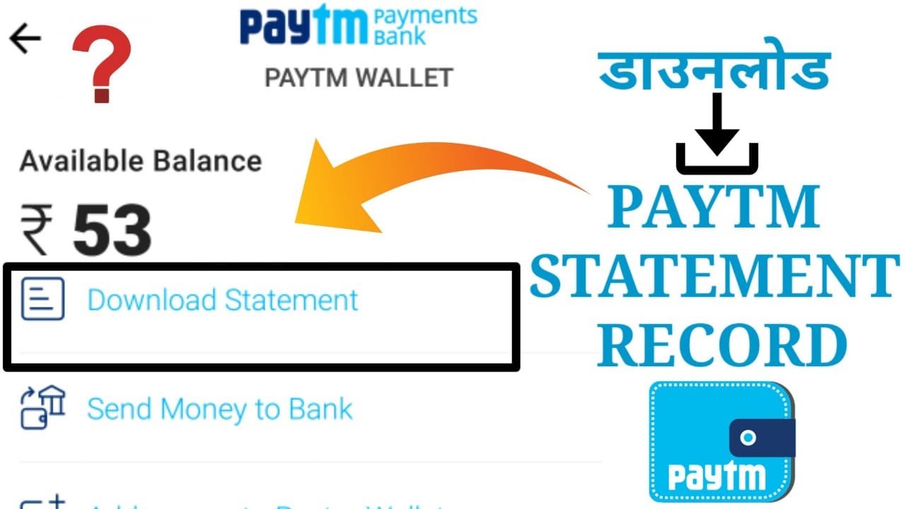 How To Download Paytm Statement